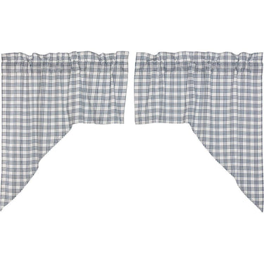 Sawyer Mill Blue Plaid Swag Curtain Set 36